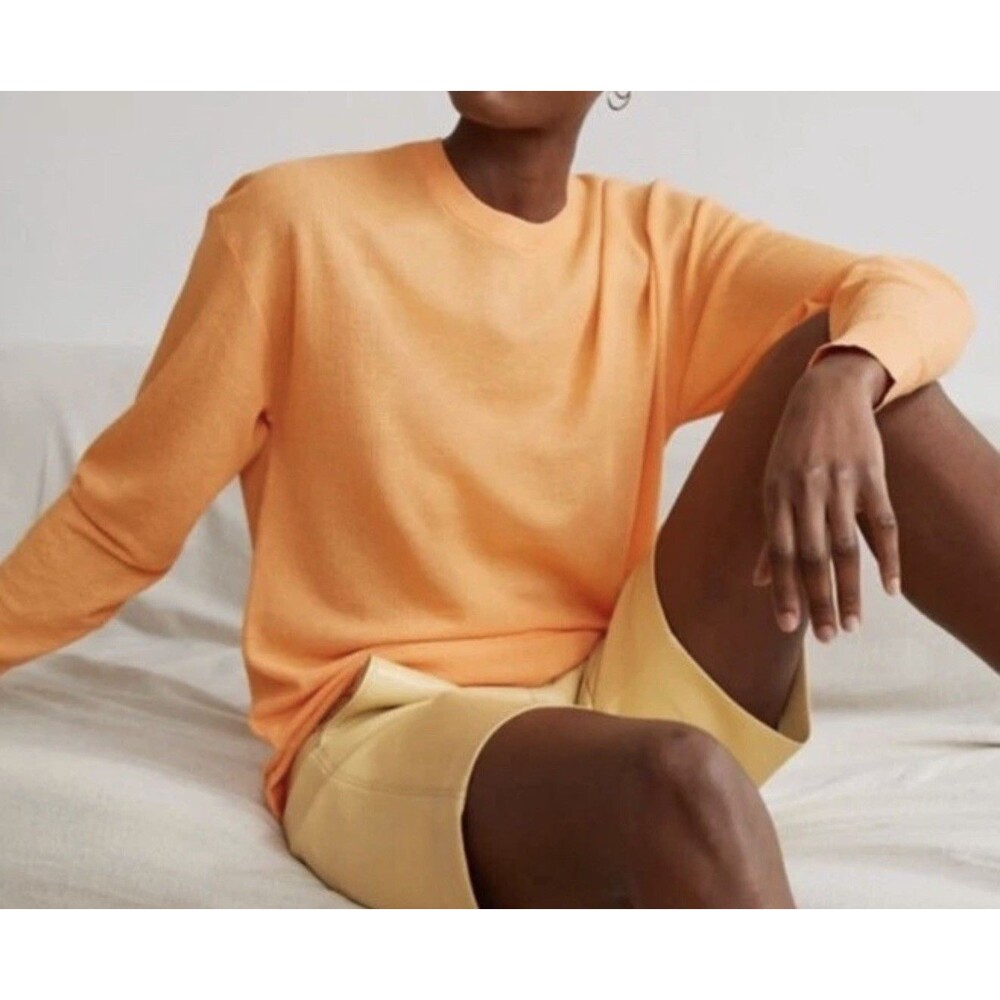 Aritzia- Babaton Apricot Ice BECK crewneck sweater Size XS
